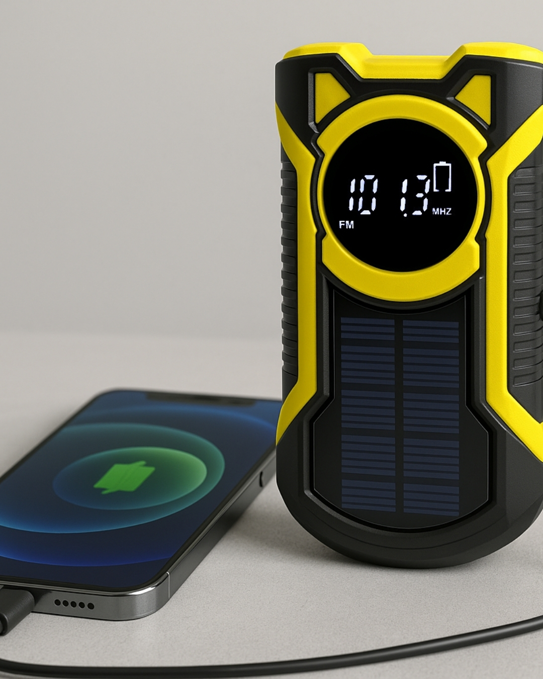 21PWR Powertool – 5-in-1 inkl. Powerbank, Lautsprecher, Radio, Taschenlampe & SOS • Ladebar über Solar, USB oder Handkurbel – Bild 5